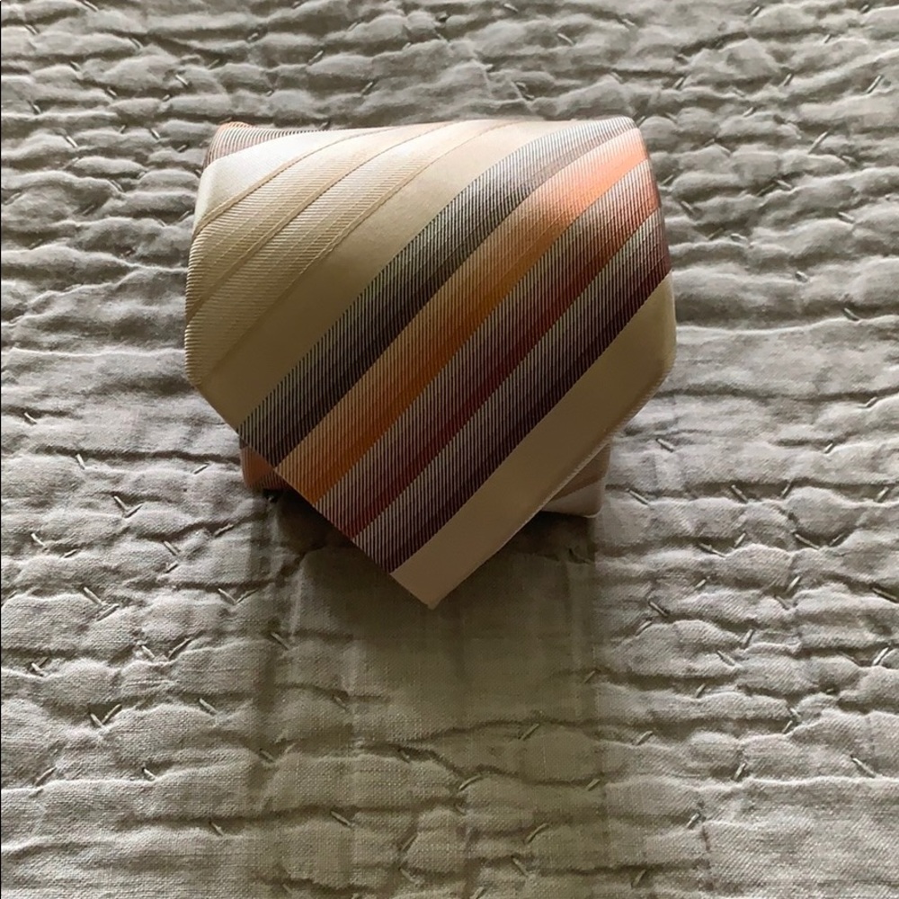 Men’s Tie Grey/Pink\Peach/Cream